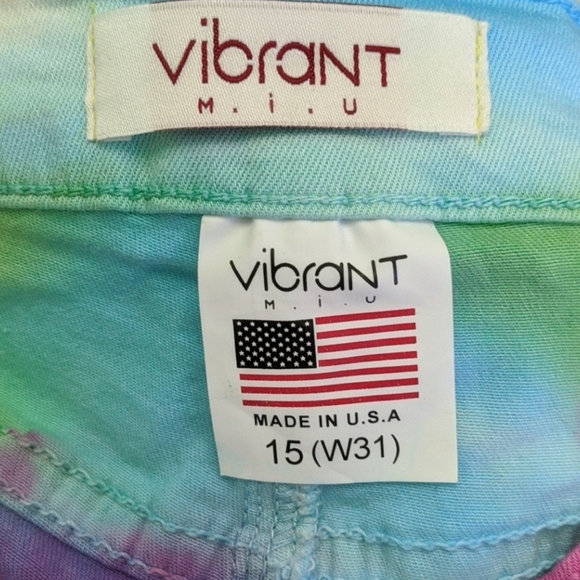 Vibrant m.i.u tie dye jeans distressed 15 NWT - Picture 5 of 5